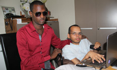 David Dely dans les couloirs de Digicel Stars